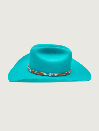 Stetson Lone Ridge Wool Felt Cowboy Hat in Turquoise
