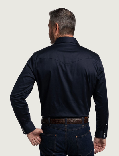 Tony Lama Navy Pearl Snap Western Shirt