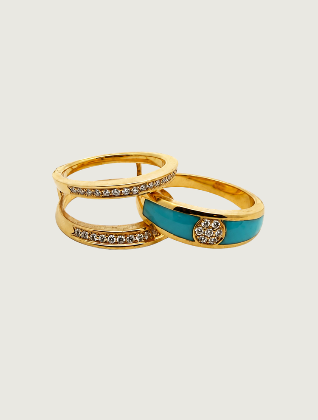 14K YG Sleeping Beauty TQ & DIA Ring D: 0.60ct VS