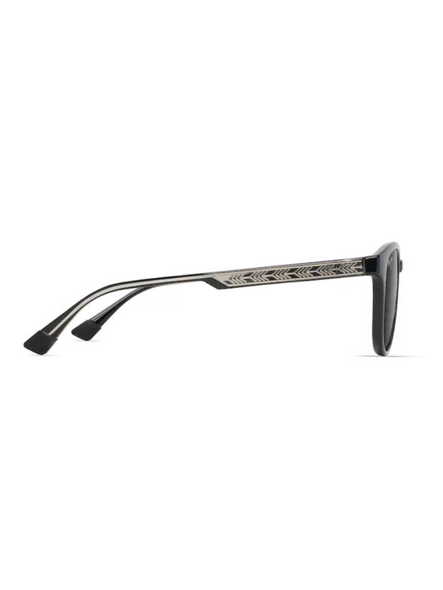 Maui Jim Hiehie in Shiny Black with Trans Light Grey / Neutral Grey