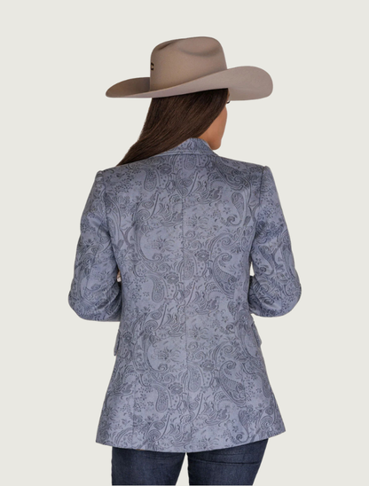 Lovlei Ranch Trailblazer Embossed Blazer in Horizon