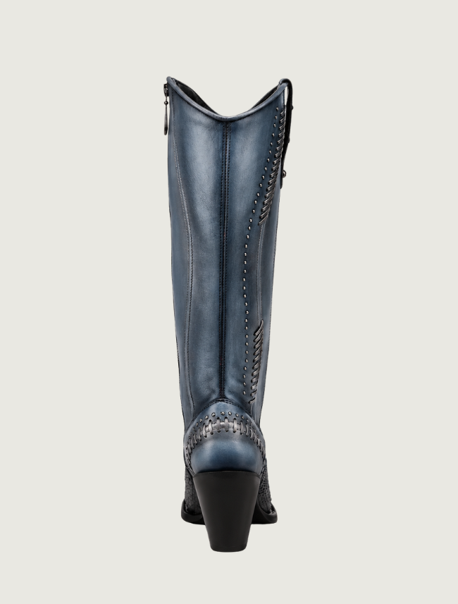 Cuadra Blue Python Tall Top Cowgirl Boots