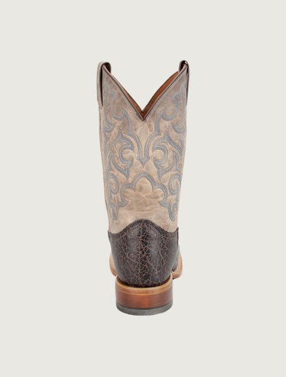Justin Pards 11" Brown Elephant Cowboy Boots in Nicotine
