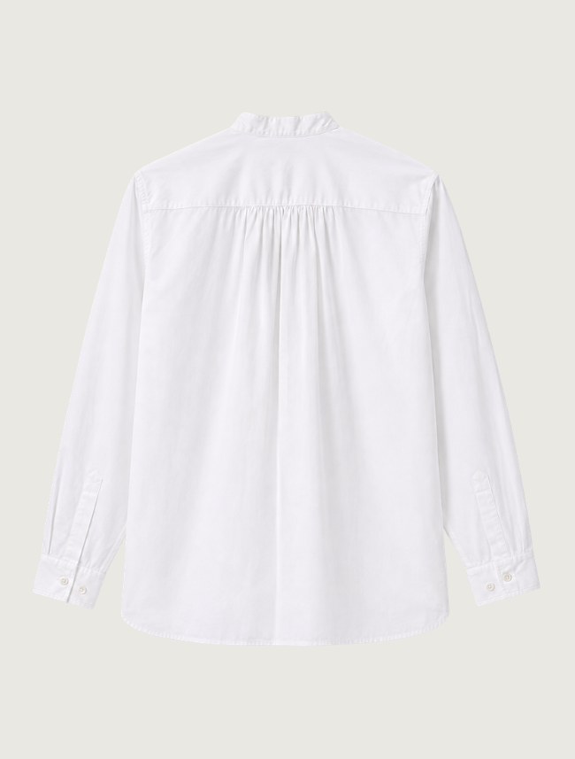 Scully Men's Banded Collar White Gambler Shirt