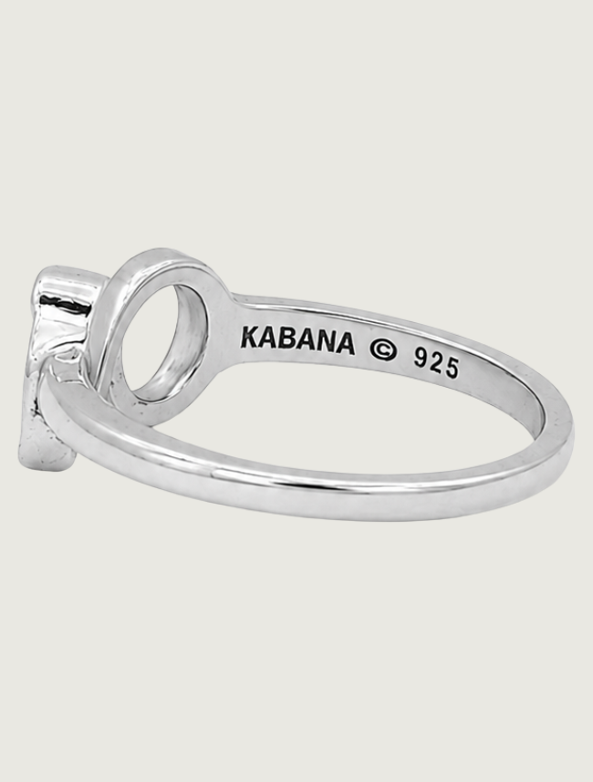 Kabana Rhodium-Plated Sterling Infinity Horseshoe Ring