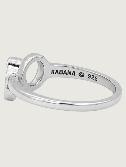 Kabana Rhodium-Plated Sterling Infinity Horseshoe Ring