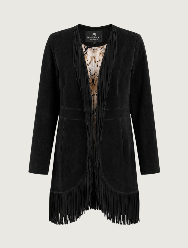 Women's Fringe Maxi Coat