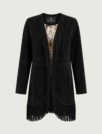 Women's Fringe Maxi Coat
