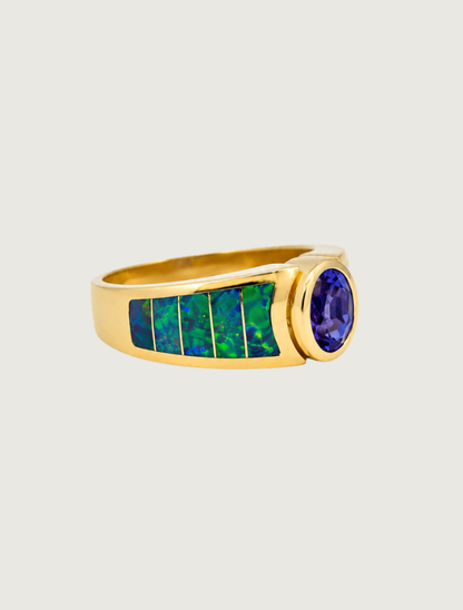 14K YG TZ/OP Ring (TZ: 2.18ct)