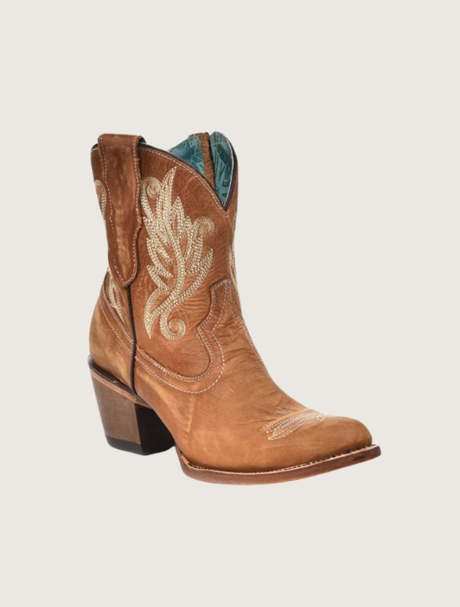 Corral Tan Snip Toe Ankle Booties