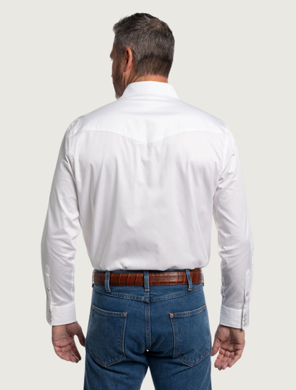 Tony Lama White Pearl Snap Western Shirt