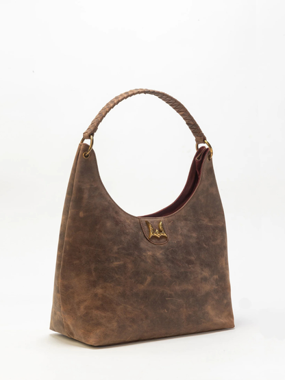 Loyal West Large Purse in Brunette Leather