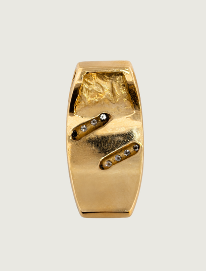 14K Yellow Gold Turquoise & Diamond Pendant