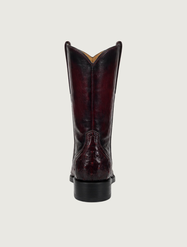 Lucchese Red Ostrich Cowboy Boots
