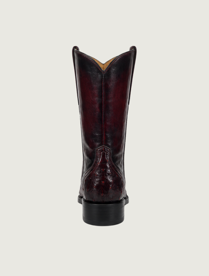 Lucchese Red Ostrich Cowboy Boots