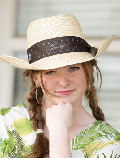 Fringe Scarves "Howdy" Silk Twilly