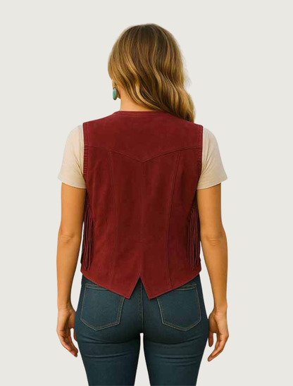 Scully Women's Suede Fringe Vest