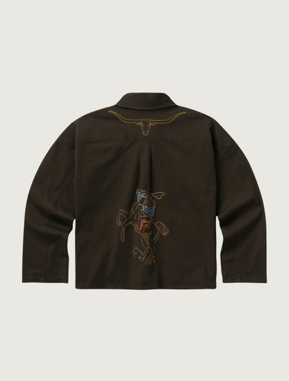 Stetson Brown Embroidered Canvas Utility Jacket