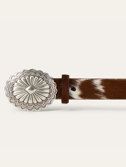 Stetson Women's Women's Hair-On-Hide Southwestern Buckle Belt