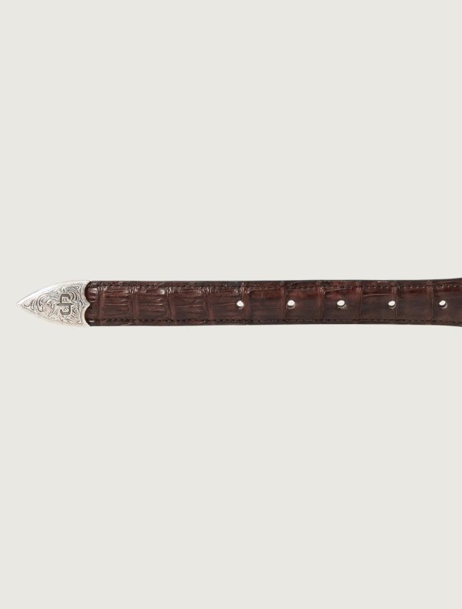 Stetson Men's Caiman Tapered Belt in Cigar Classic