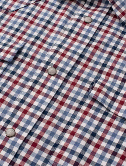 Madison Creek Bisley Western Shirt in Red & Blue Check