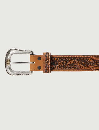 Stetson Men's Tooled Tab Belt