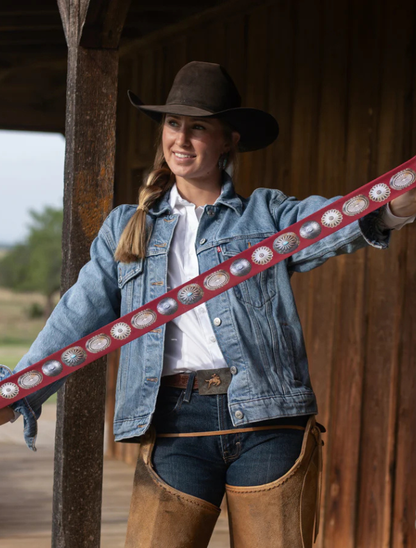 Fringe Scarves "Big Concho" Silk Twilly