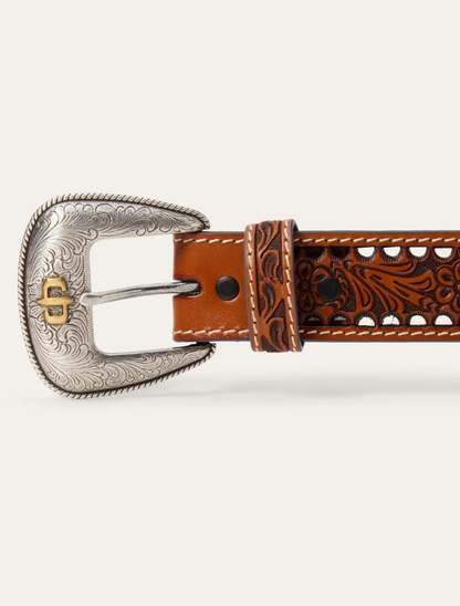 Stetson Women's Women's Tooled Belt in Natural