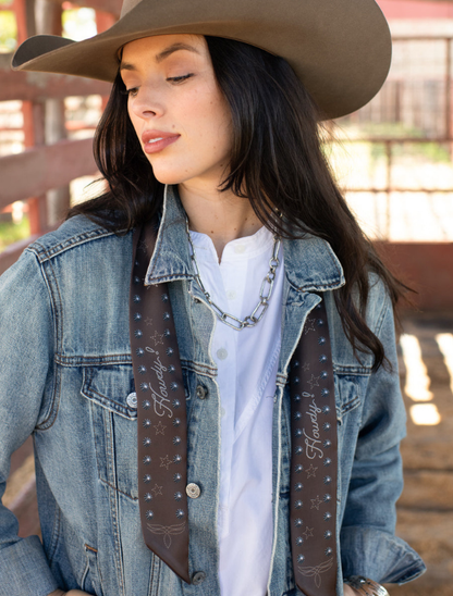 Fringe Scarves "Howdy" Silk Twilly