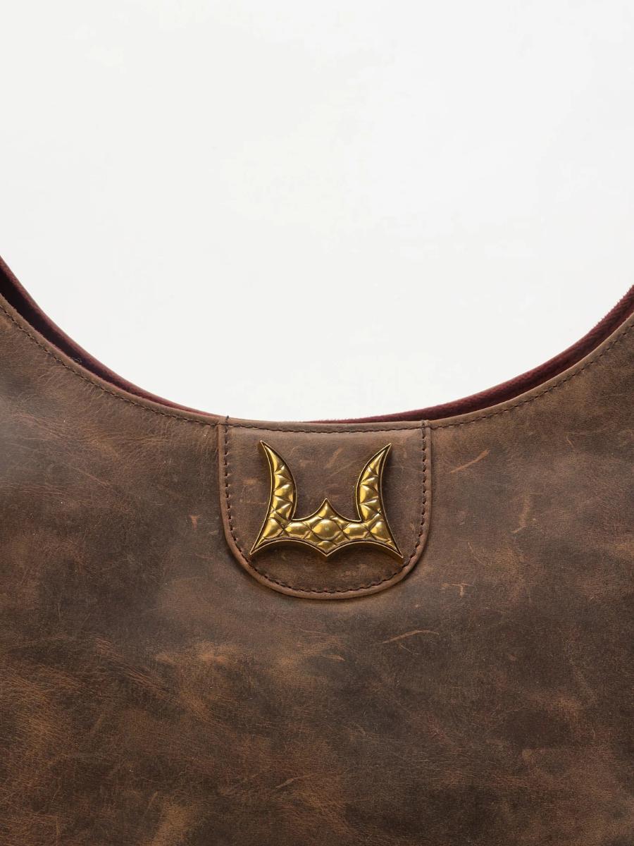 Loyal West Large Purse in Brunette Leather