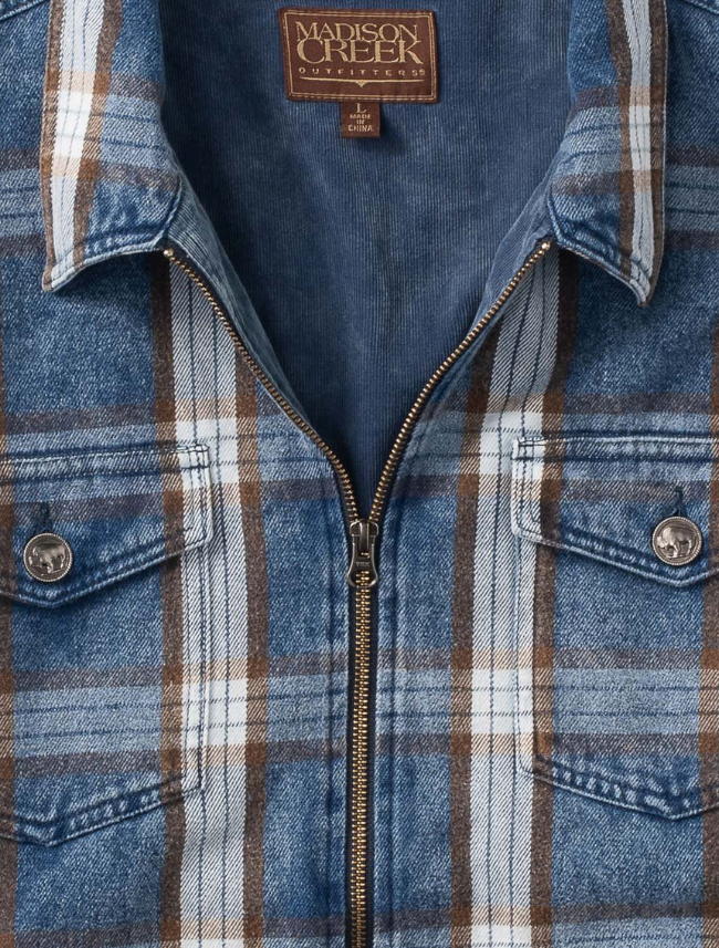 Madison Creek Dalton Shirt Jacket in Indigo Plaid