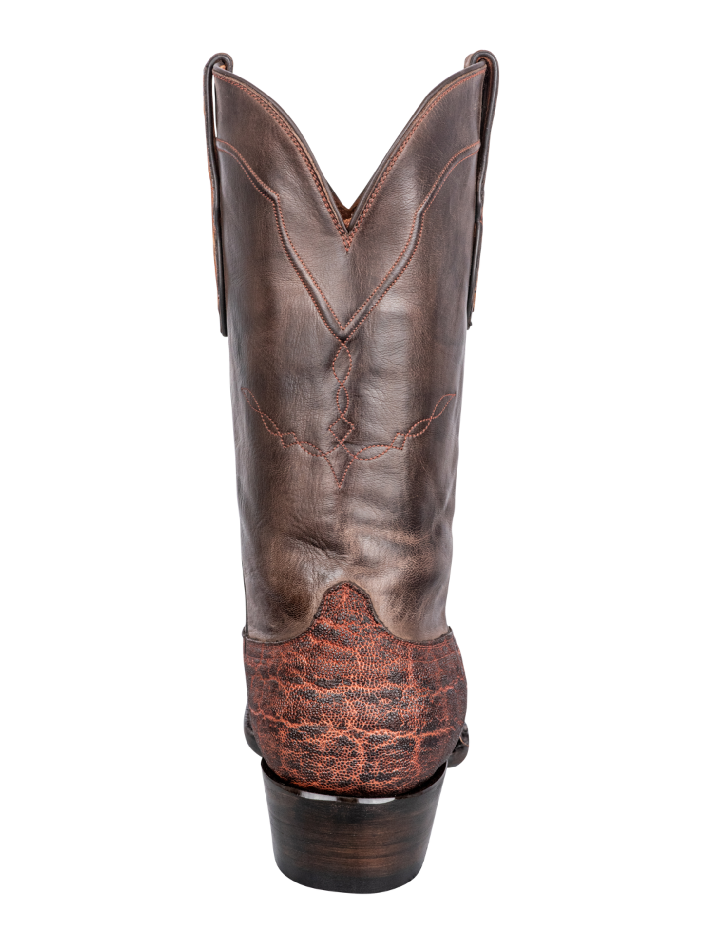 Black Jack Vintage Elephant Cowboy Boots in Chestnut