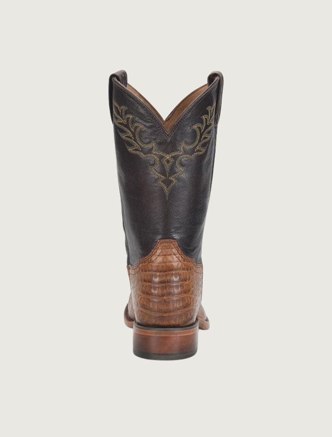 Tony Lama Delmonte 11" Caiman Cowboy Boots in Brandy