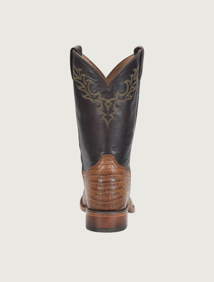 Tony Lama Delmonte 11" Caiman Cowboy Boots in Brandy
