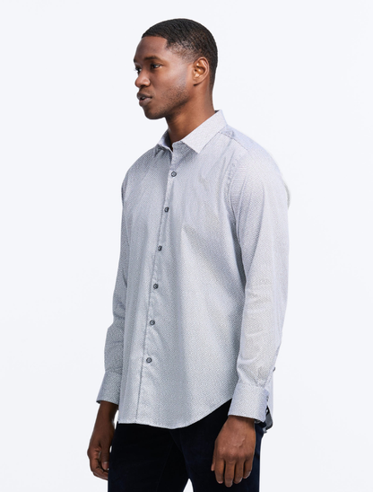 Robert Graham Men's Cheslyn Long Sleeve Button Down Knit Shirt