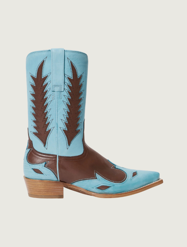 Stetson Alix Blue & Brown Two-Tone Snip Toe Cowgirl Boots