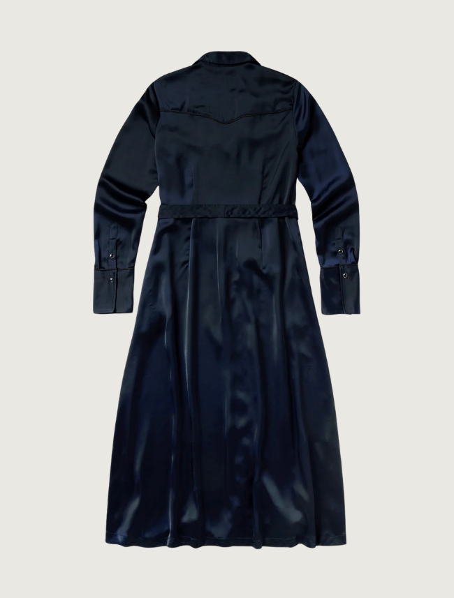 Stetson Navy Satin Western Dress