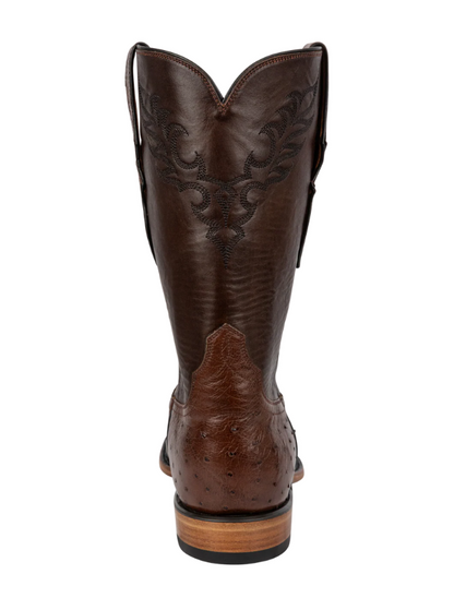 Tony Lama Men's Ian Brown Ostrich Roper Boots