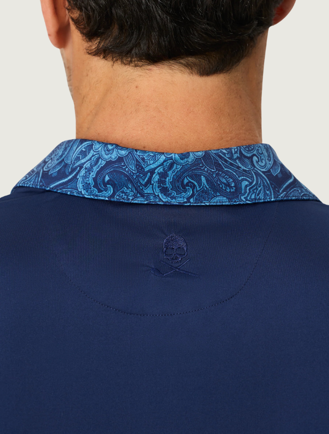 Robert Graham Harrold Performance Polo in Navy