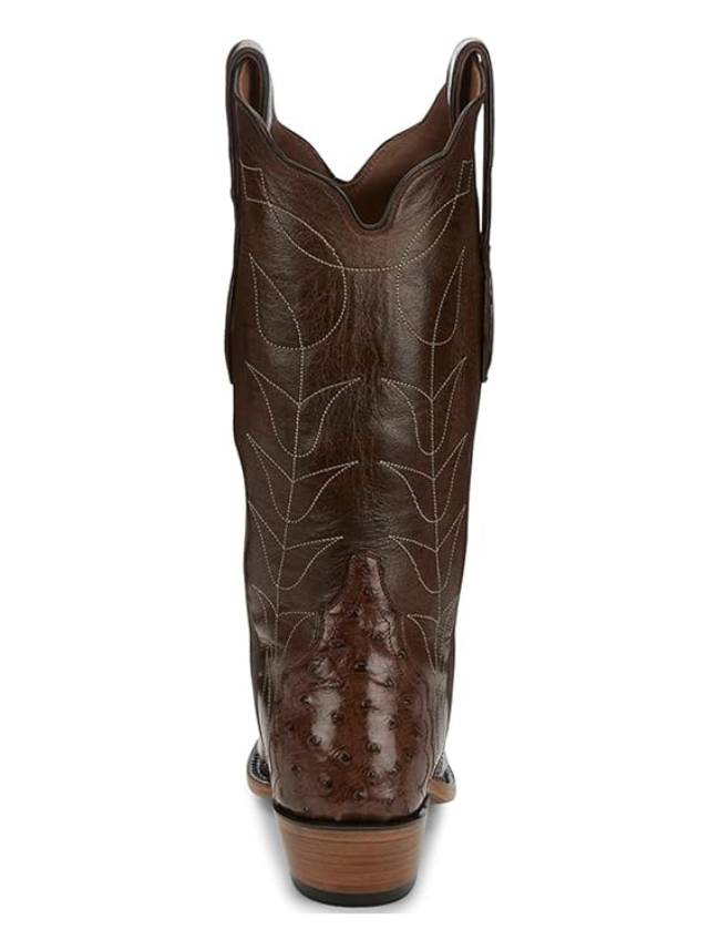 Tony Lama Women's Kango Tobac Ostrich Snip Toe Boots