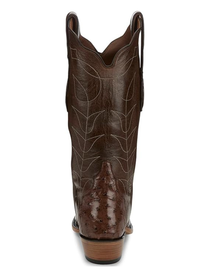 Tony Lama Women's Kango Tobac Ostrich Snip Toe Boots