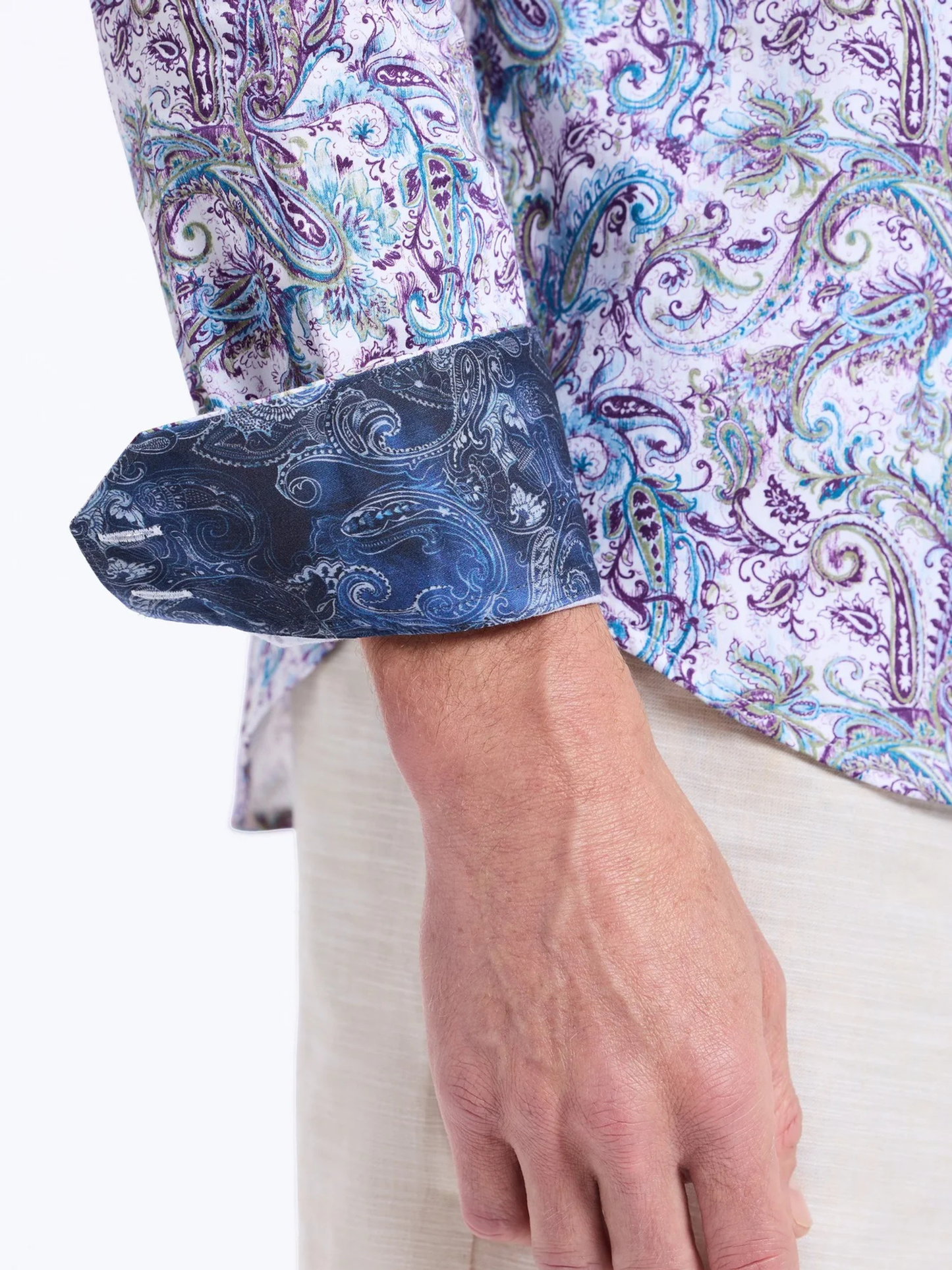 Robert Graham "Buckingham" Long Sleeve Button-Front Shirt