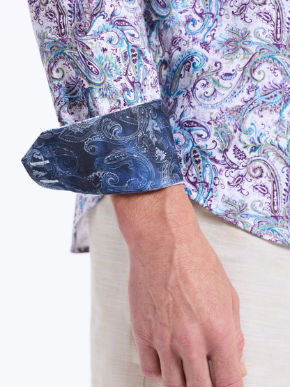 Robert Graham "Buckingham" Long Sleeve Button-Front Shirt