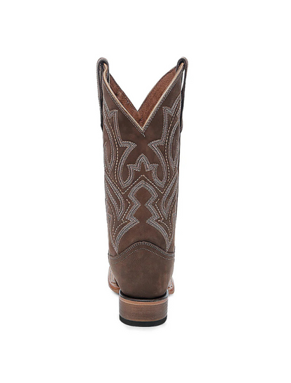 Circle G Women's Chocolate Embroidery Square Toe Cowboy Boot