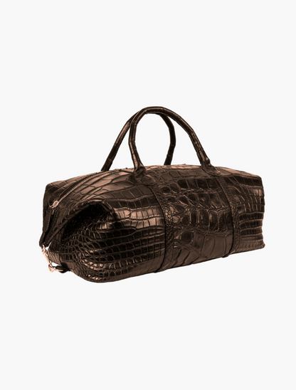Maverick's Alligator Weekender Bag, Brown