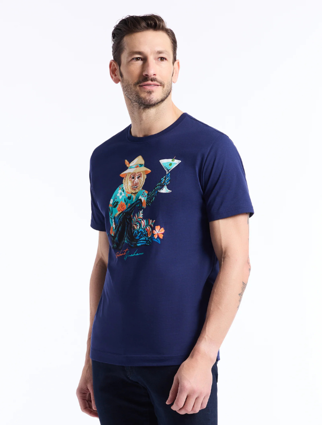 Robert Graham Men's Monkey Vacation Short Sleeve T-Shirt