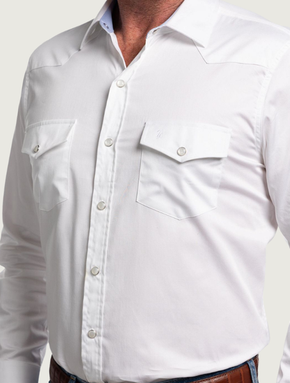 Tony Lama White Pearl Snap Western Shirt