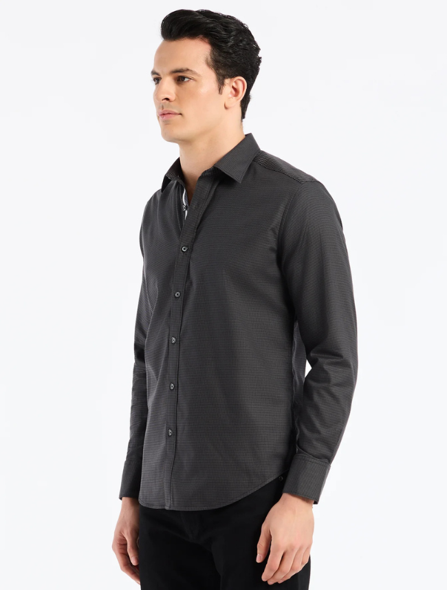 Robert Graham Men's Kenmare Long Sleeve Button Down Shirt in Charcoal