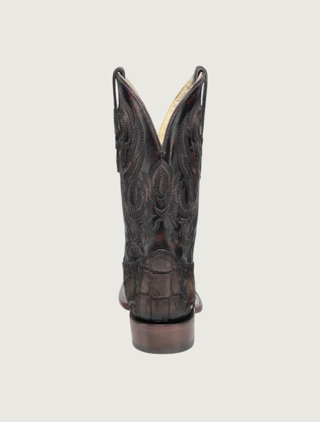 Corral Men's Chocolate Embroidery Woven Alligator Cowboy Boots