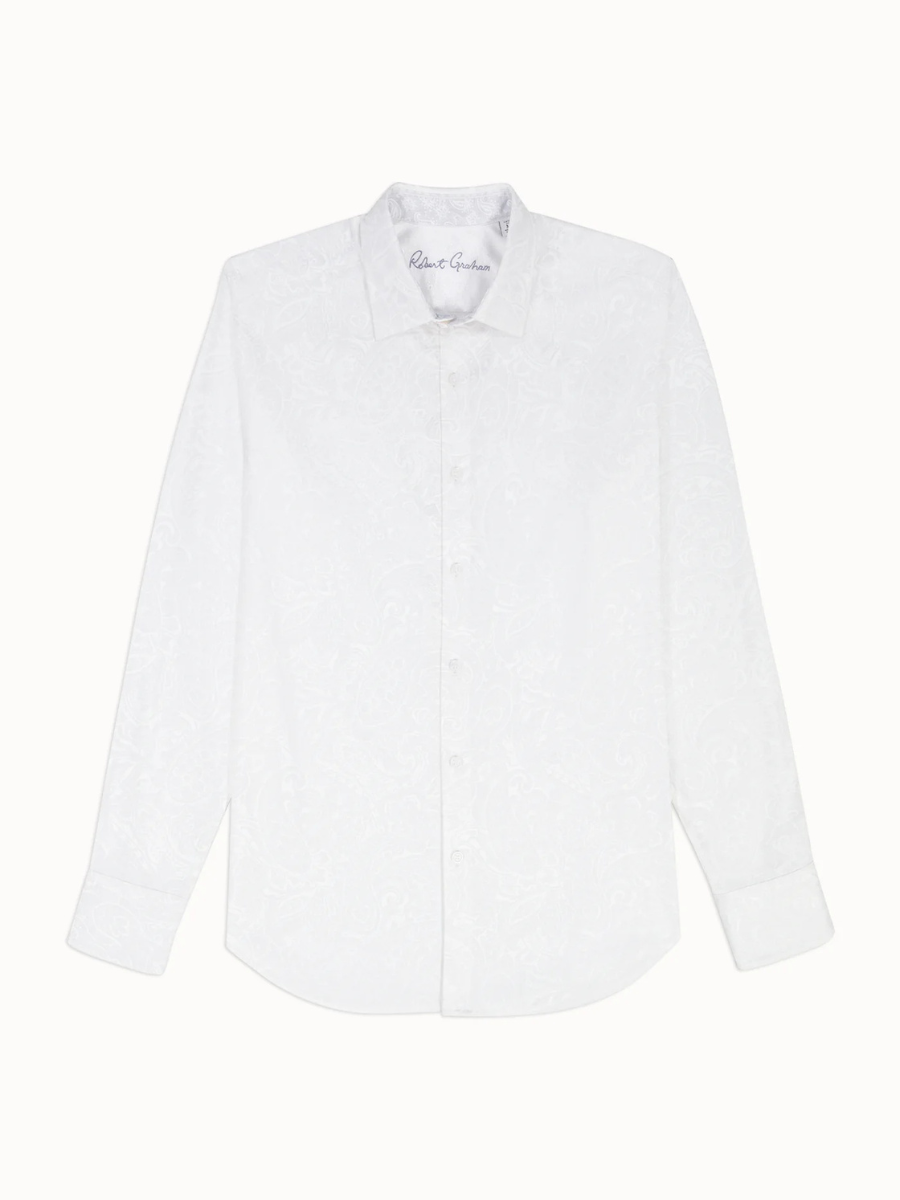 Robert Graham Hudson Long Sleeve Woven Shirt in White